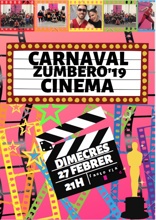 Carnaval zumbero 2019! Dilluns 25 a les 20.30h i Dimecres 27 a les 21h Zumba temática carnaval CINE…